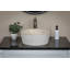 Lavabo de salle de bain vasque circulaire en pierre beige