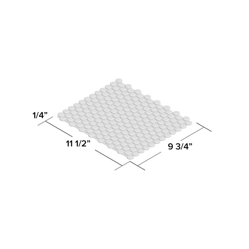 Metro Penny 0.74" x 0.74" Porcelain Mosaic Wall & Floor Tile, White/Black
