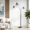 Lampe sur pied à branches arquée 3 lumières 72,8 po à DEL avec têtes pivotantes réglables