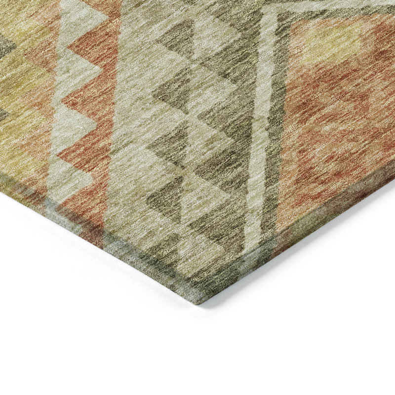 Tapis vert intérieur / extérieur lavable à la machine Chayden ACN1091, Rectangle 9' x 12'