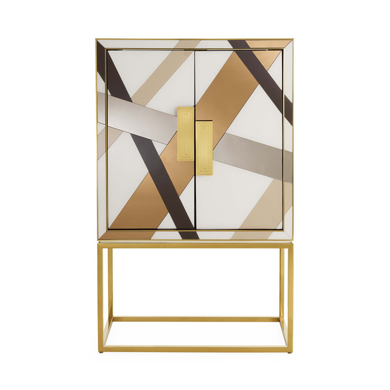 Chambeige Glass Bar Cabinet
