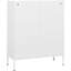 Armoire de rangement en acier blanc