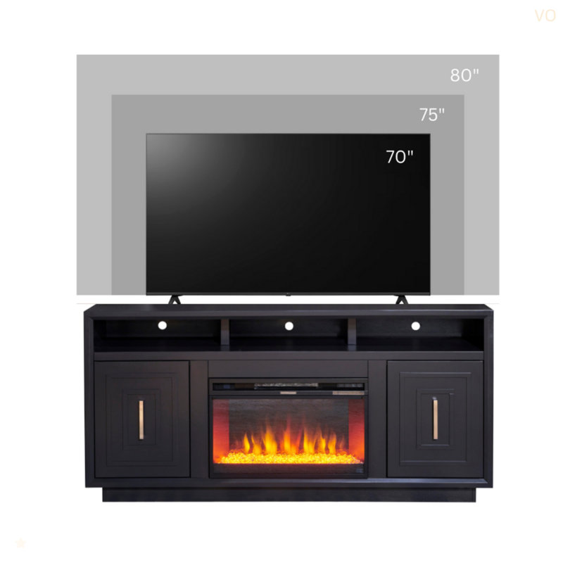 Meuble télé avec téléviseur Bridgevine Home Sunset, H 33 po x L 67 po x l 17 po