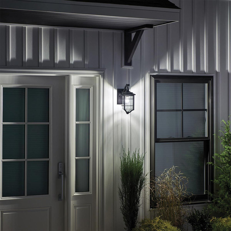 Millcreek Black Outdoor Wall Lantern, 33.7cm H x 17.8cm W x 23cm D
