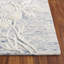Tapis floral en laine / coton / viscose touffeté à la main Glamour 151 bleu / ivoire-1151290119