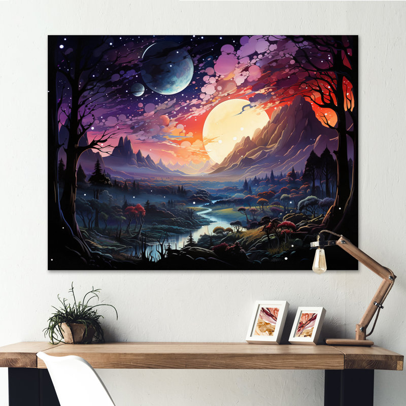 «Stars Infinity Landscape II», reproduction sur toile, H 34 po x l 44 po x P 1,5 po, Toile tendue
