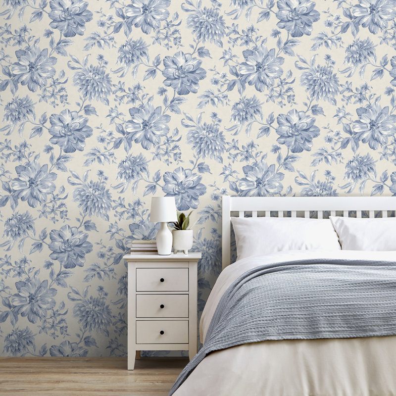 Arcilia 10.5m x 52cm Wallpaper Roll, Blue