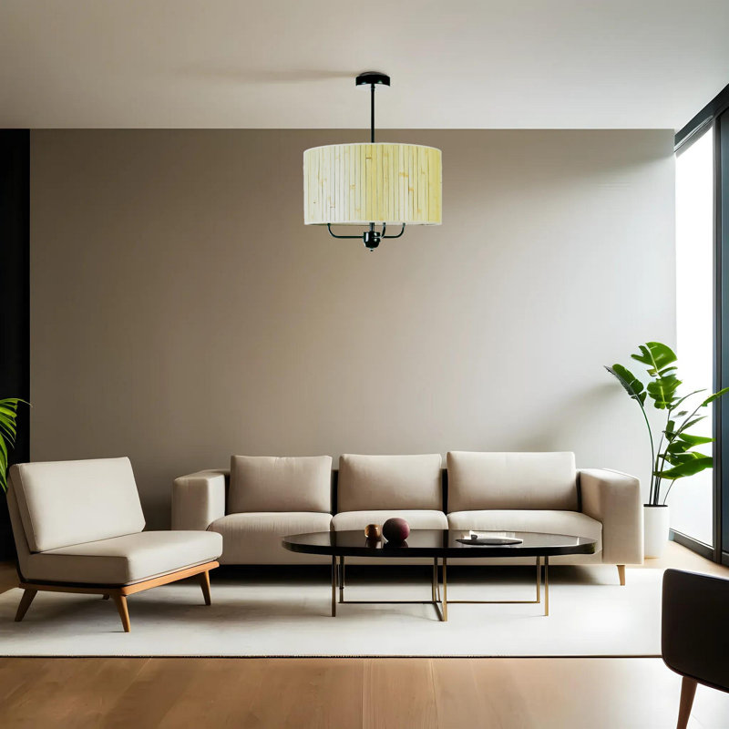 Chandle Chandelier, Green/Oak