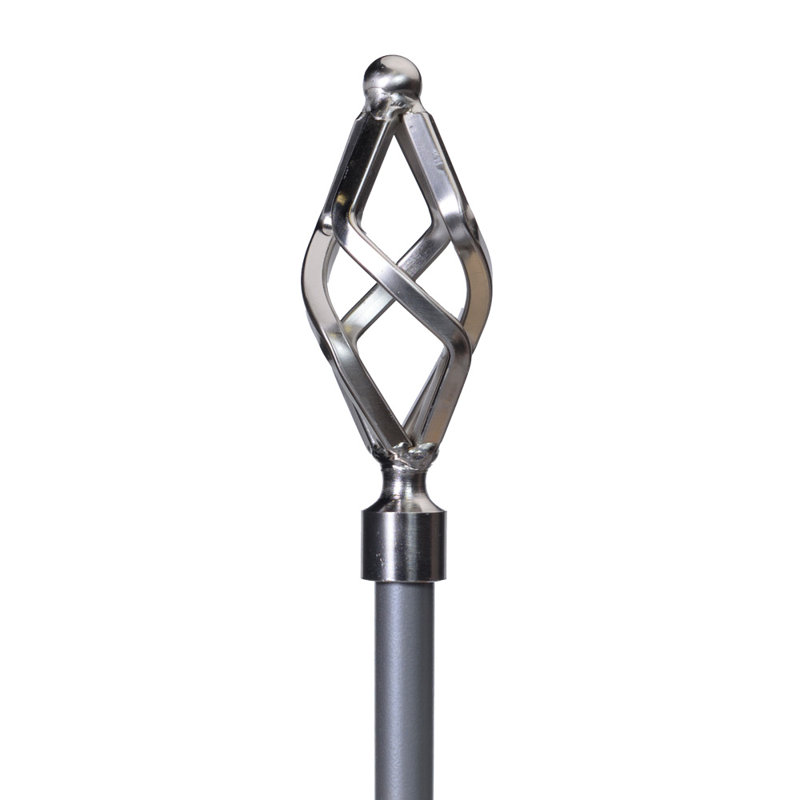 Tringle à rideaux simple réglable Genest, H 2 po x L 48 po x P 4,5 po, Argent