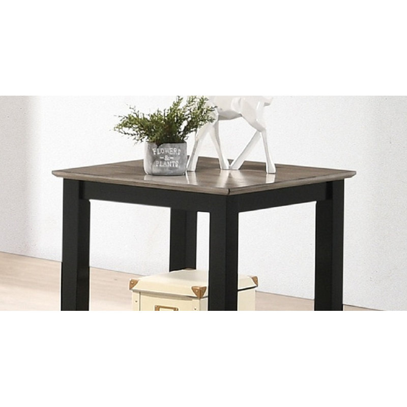 Table de bout simple en bois d'hévéa