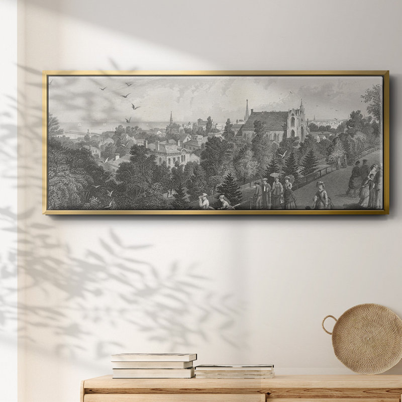 City of Cleveland - toile encadrée, H 24 po x l 60 po