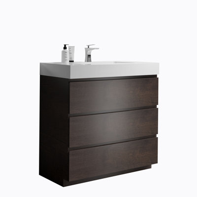 Madria 35.8'' Free Standing Single Bathroom Vanity with Top
