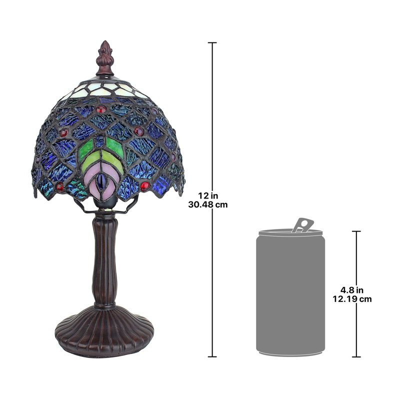Ravishing Peacock Tiffany-Style Table Lamp