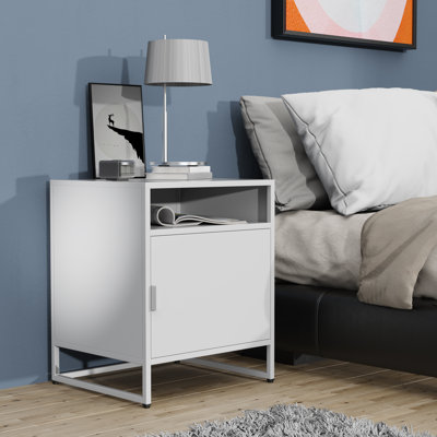 Exposito 45cm W Metal Bedside Table