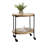 2-Tier Rolling Side Table with Wheels