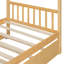 Lit simple en bois avec lit gigogne simple-120046702