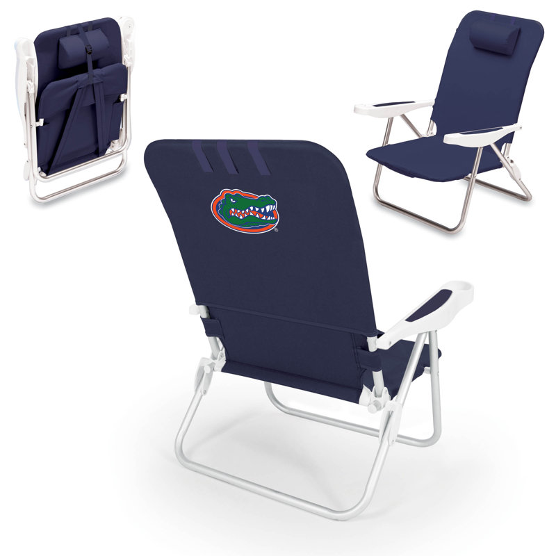Chaise de plage inclinable monaco NCAA, Bleu, Gators de la Floride