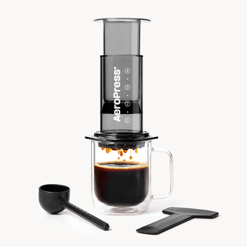 AeroPress Clear Coffee Press, Clear Black