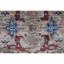 Tapis unique bleu / rouge / brun clair de 9 pi 10 po x 13 pi 6 po