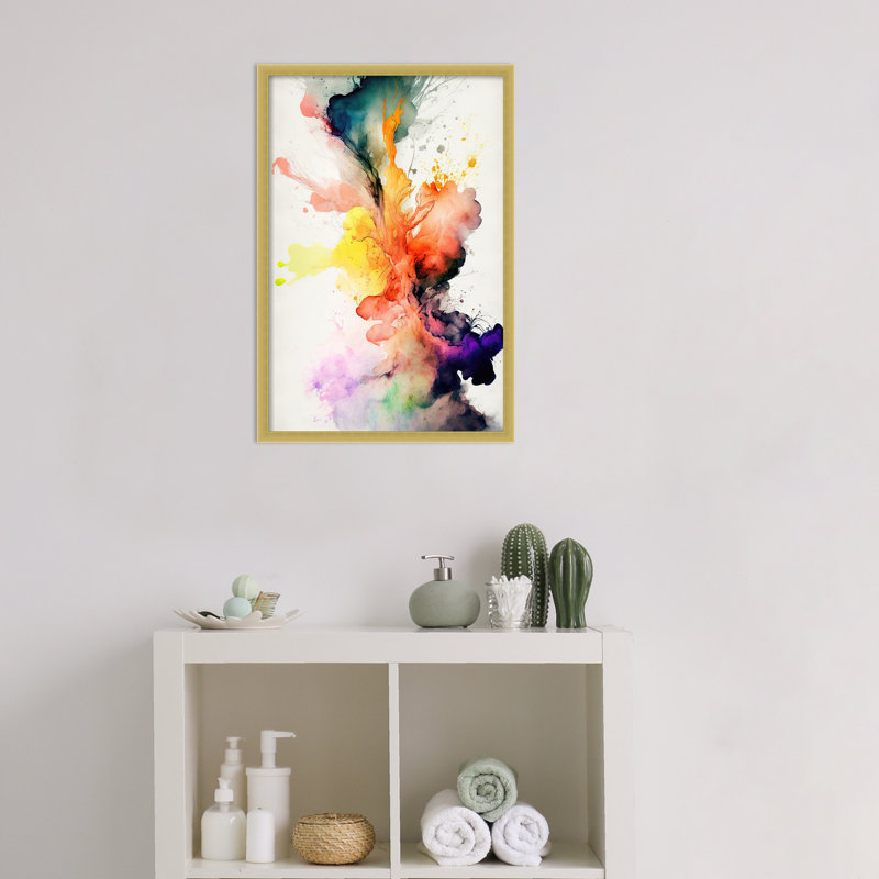 Impression sur bois encadrée «Mesmerize Abstraction» par Skegness, H 25 po x l 17 po
