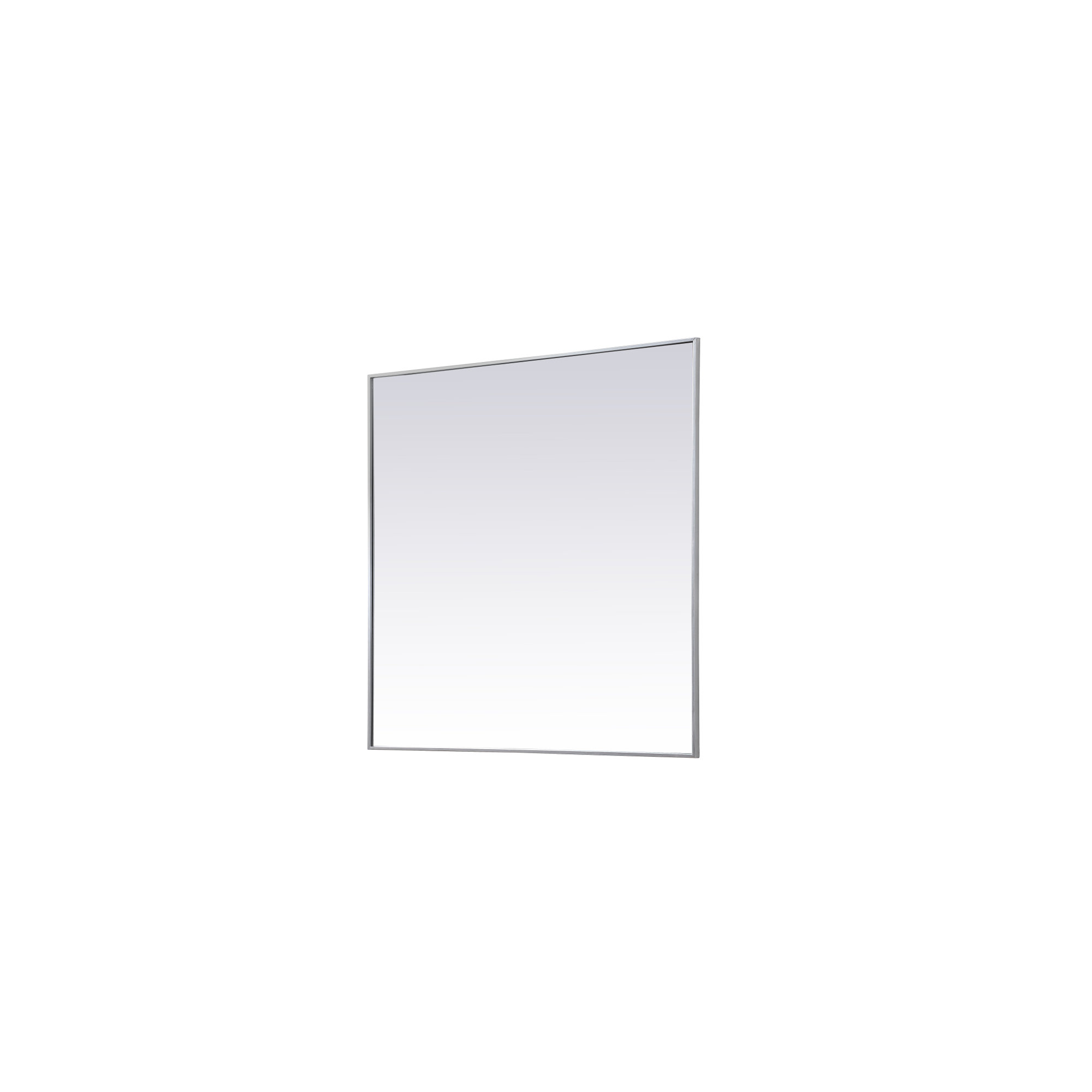 Valparaiso Metal Square Wall Mirror, 48"  x 48" , Silver