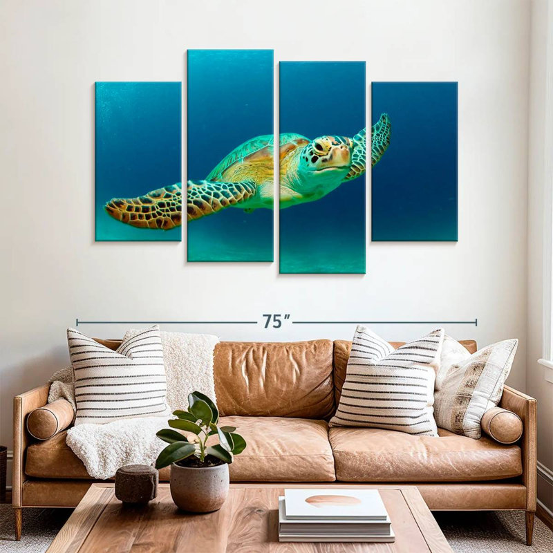 Brampt Philippine Green Sea Turtle, 42" H x 68" W