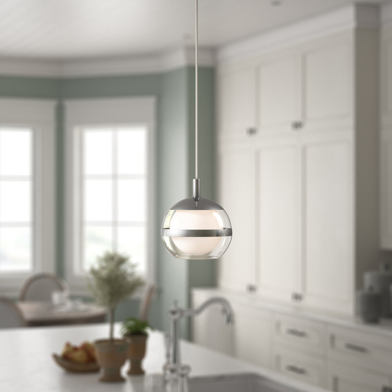 1 - Light Polished Chrome LED Single Pendant