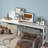 Extra-Long Sofa Console Table With 3-Tier Shelving – White