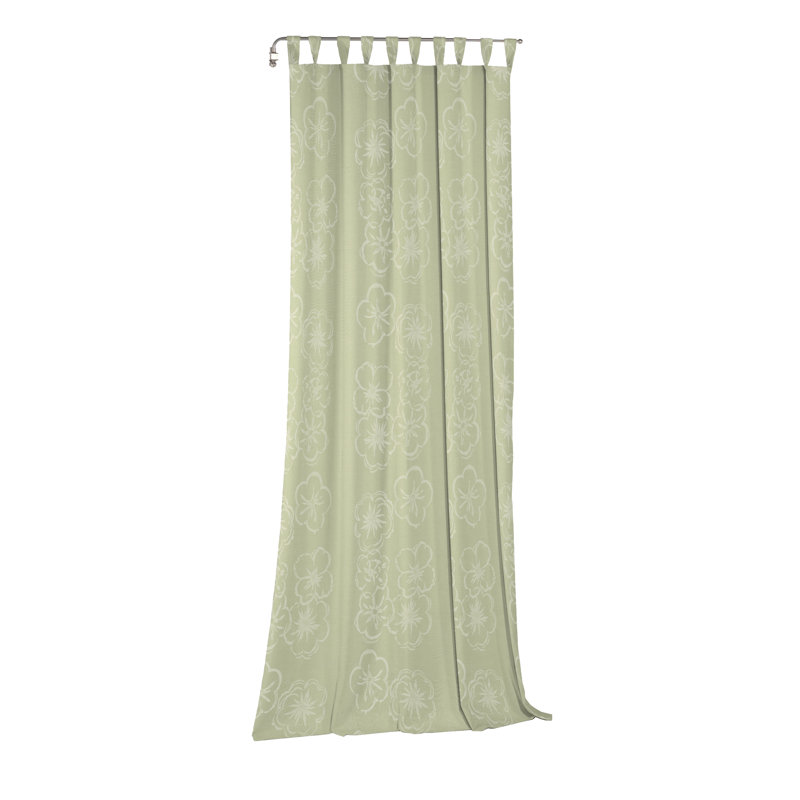 Pasadena Tab Top Room Darkening Curtain, 132 W x 245 D cm, Green