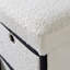 Philias Wide 6 Drawer Storage Cream Boucle Fur Ottoman