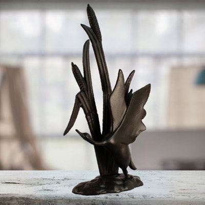 BIRD IN REEDS Iron Ornament 47cm