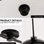 Luminaire suspendu 41 po noir moderne 41 po