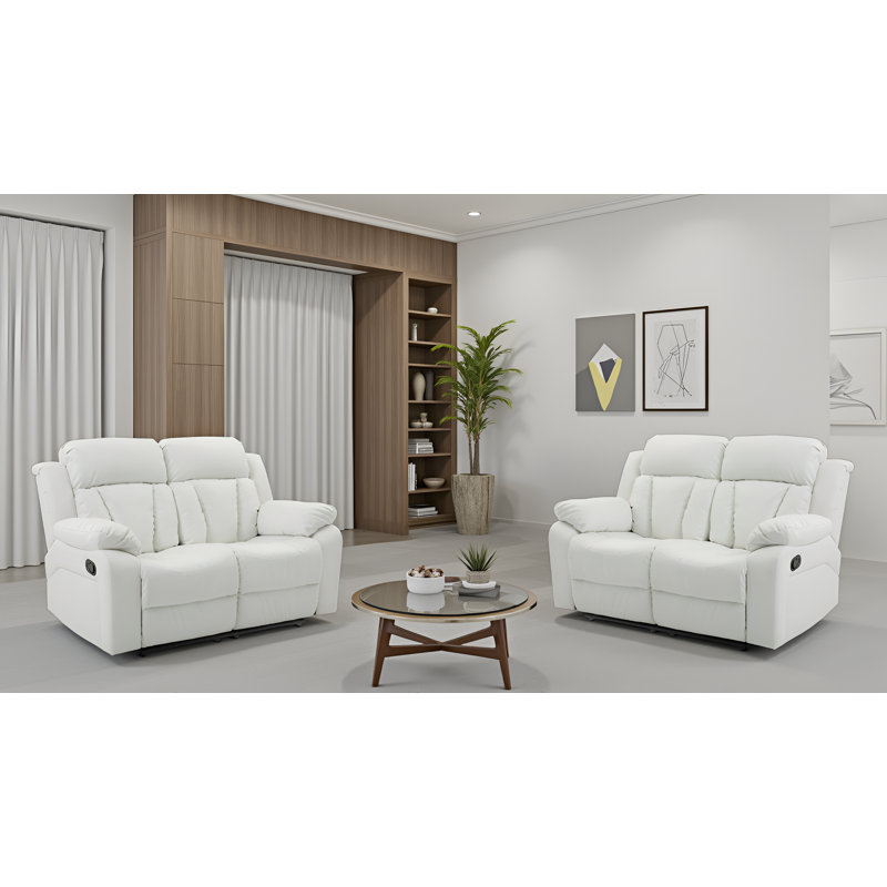 Novellara Black Reclining Loveseat, Black