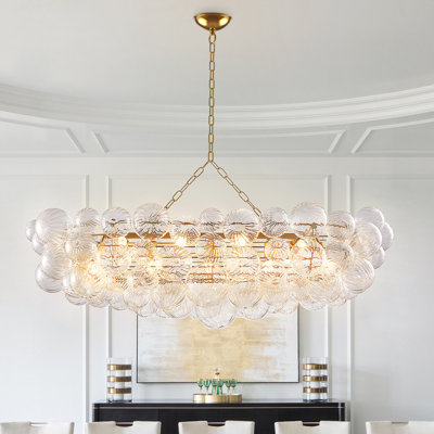Calilynn Nordic Bubble Ball Swirled Glass Chandelier