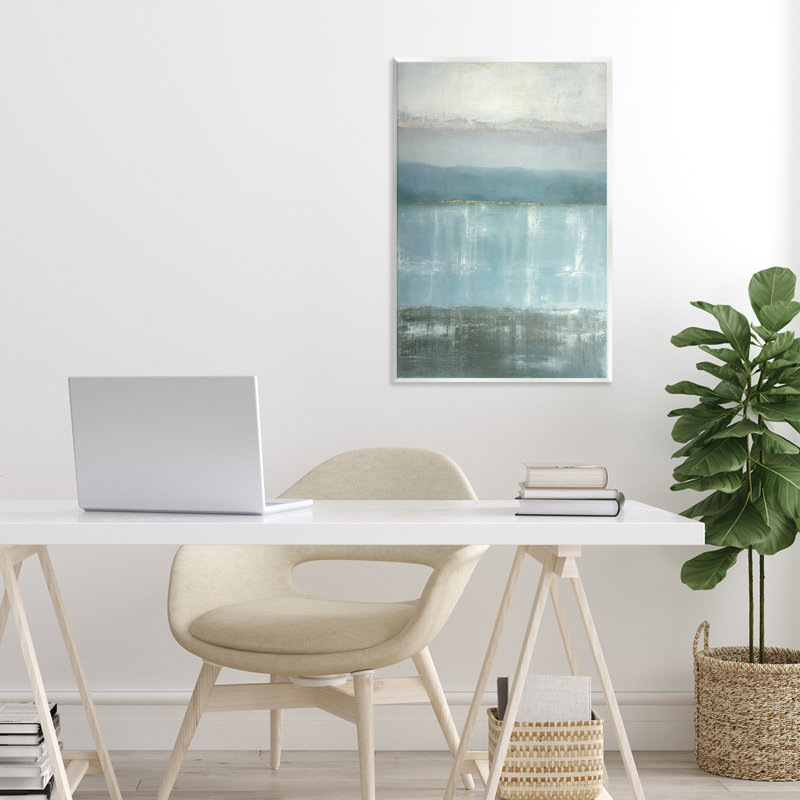 Plaque murale Twilight Blues Landscape, design par Caroline Gold, H 19 po x l 13 po