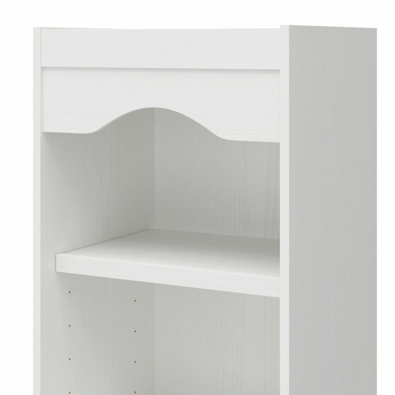 Novogratz Her Majesty 2-Drawer Storage Cabinet-Style Bookcase with Drawers, White