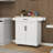 Kitchen island rolling trolley cart with 1 drawer & 2 doors with storage racks & Adjustable Shelves-985843622