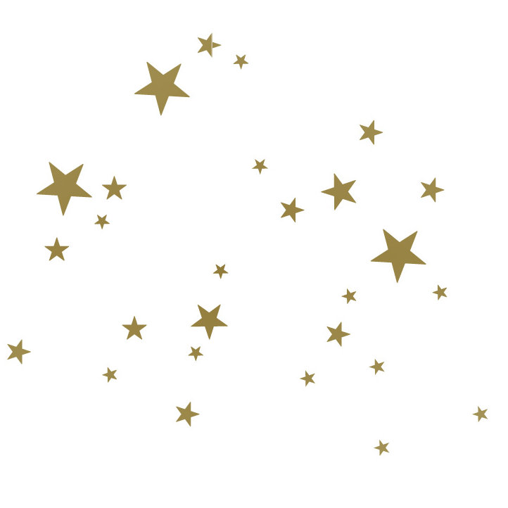 Abstract Non-Wall Damaging Wall Decal, 48" H x 55" W x 0.01" D, Gold