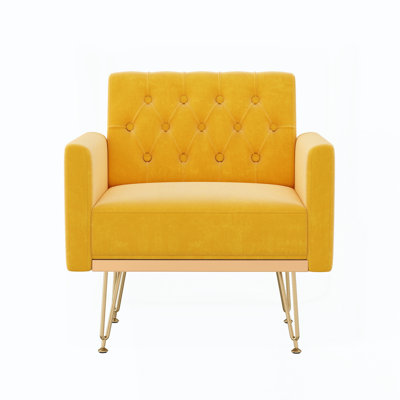 Modern Tufted Upholstered Side Reading Chairs