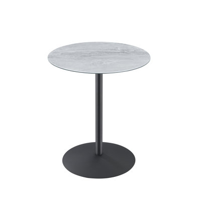 Table de bout l 17,5 po Cirillo avec plateau texturé en marbre gris