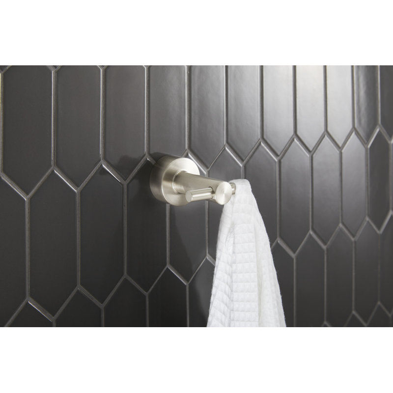 Parma Wall Mounted Robe Hook, Brushed Nickel
