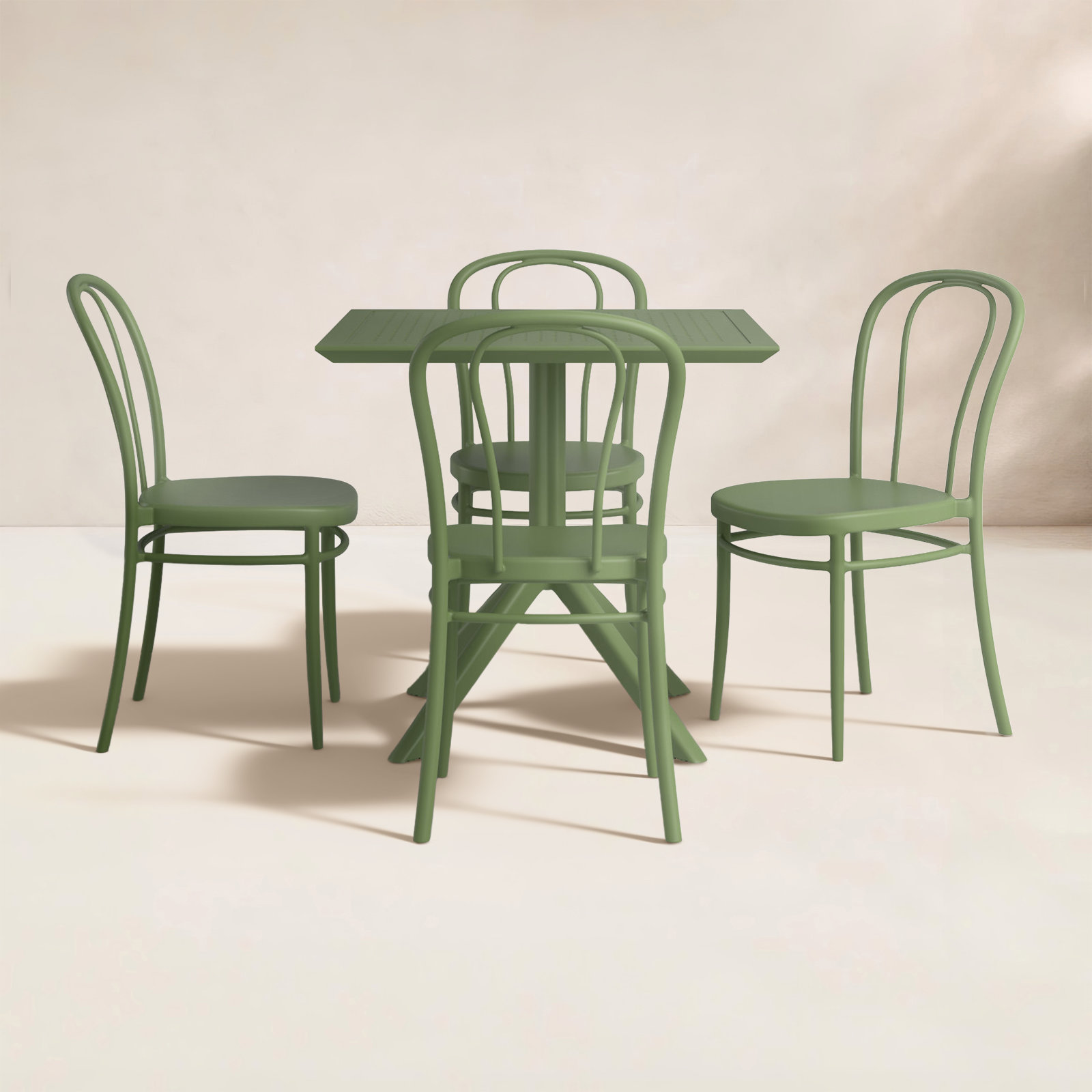 Farrah 32" Patio Dining Set, Olive Green