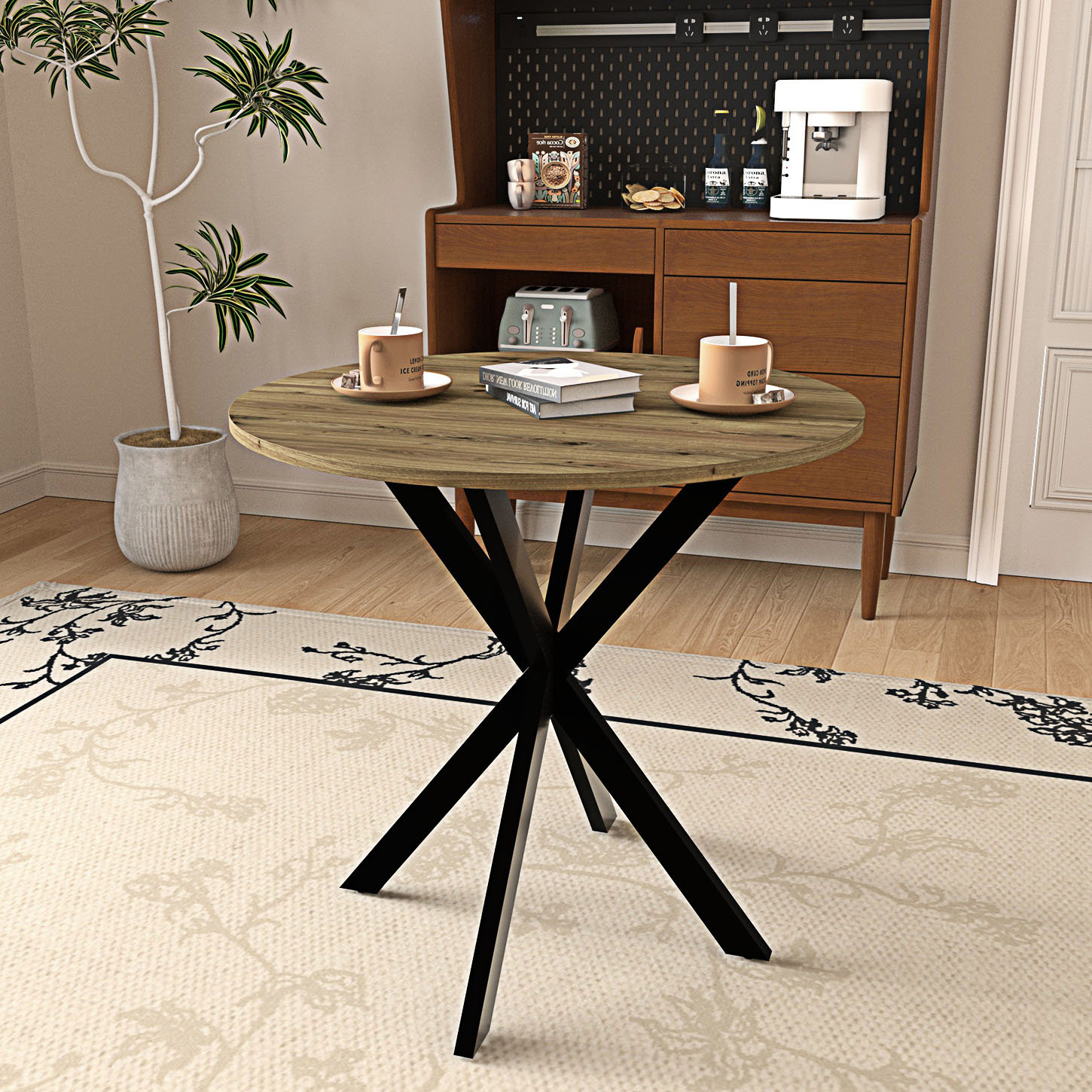 George Oliver Round Dining Table, Small Circle Kitchen Table, Modern Dining Room Table - Wayfair ...