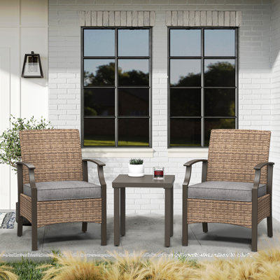 2 - Person Patio Conversation Set with Cushions