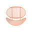 Paire de 2 chaises en métal, P 25,66 po x H 34,93 po, orange, structure stable pour 2 personnes, fer