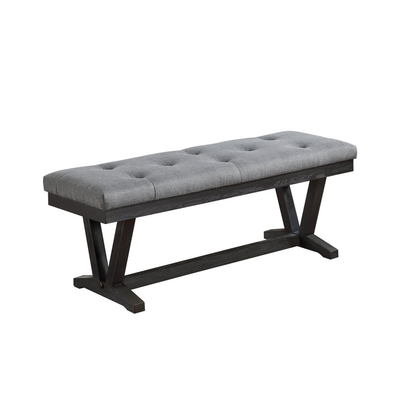 Banc recouverts de tissu d'ameublement, Gris
