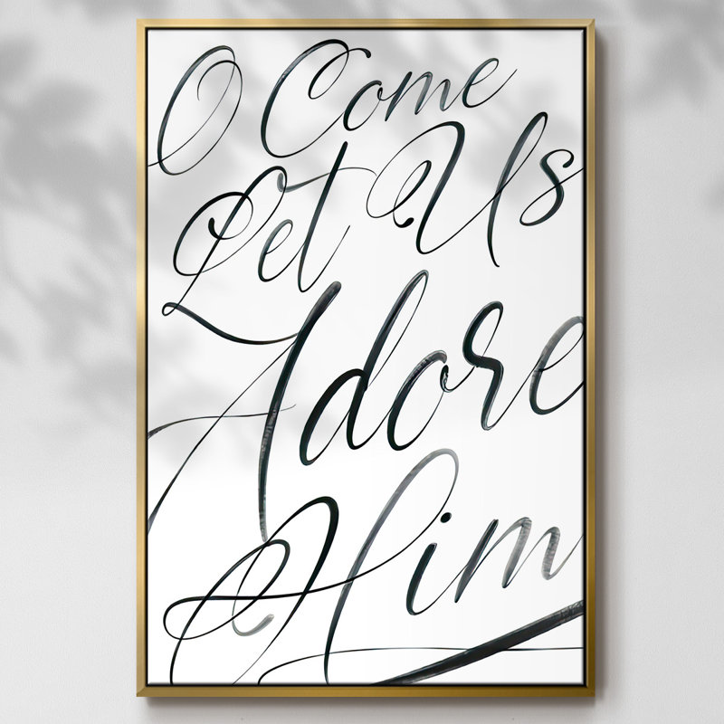 Toile tendue avec cadre O'Come, H 37 po x l 25 po x P 1,5 po, Noir, Cadre flottant doré