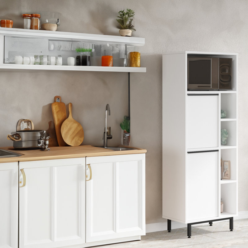 62.99'' Kitchen Pantry, White