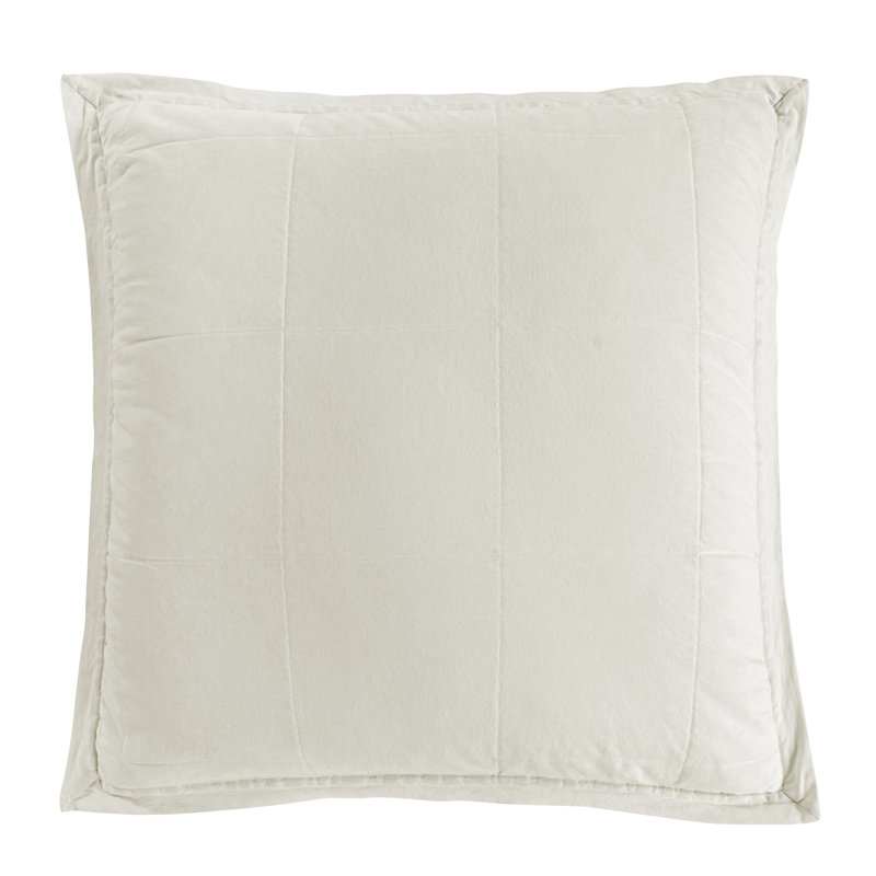 Detwyler Stonewashed Cotton Euro Sham in Natural 27"x27"