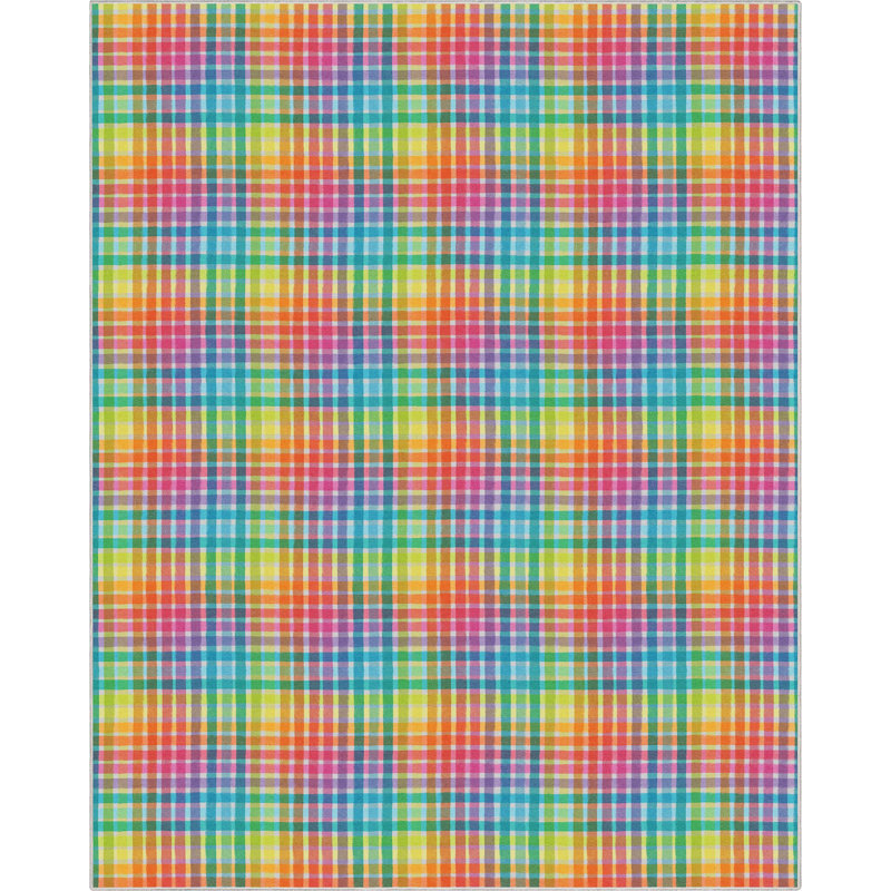 Well Woven Crayola Multi Plaid Plaid Multicolor Area Rug, Rectangle 7'10" x 9'10"